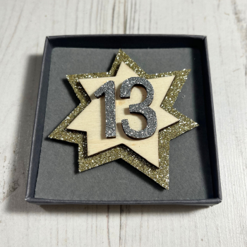  Glittery 13th Birthday Badge