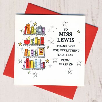  Personalised Best Teacher Thank You Card
