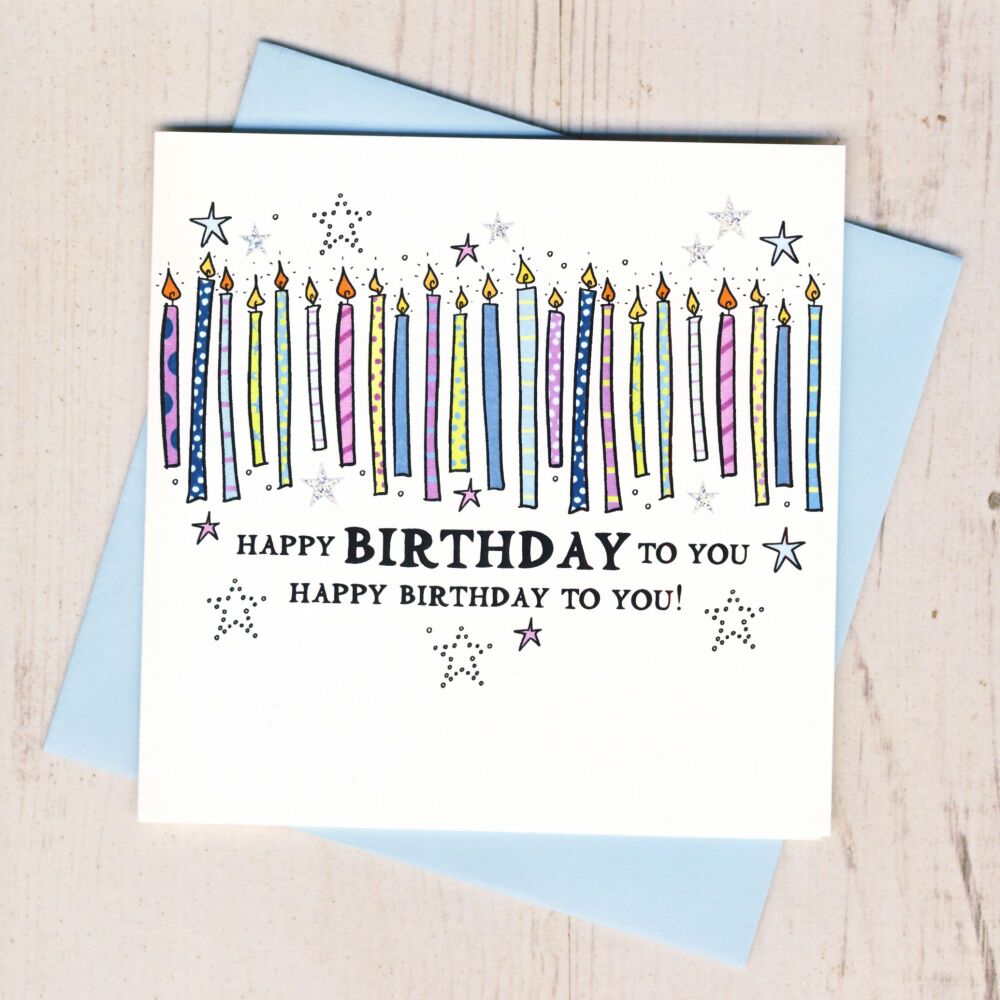  Candles Happy Birthday To You Card