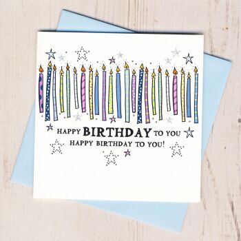  Candles Happy Birthday To You Card