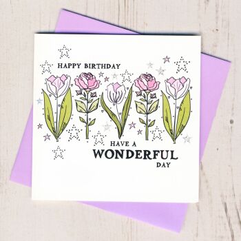  Floral Birthday Card