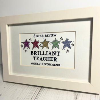  Framed Five Star Teacher Review Print