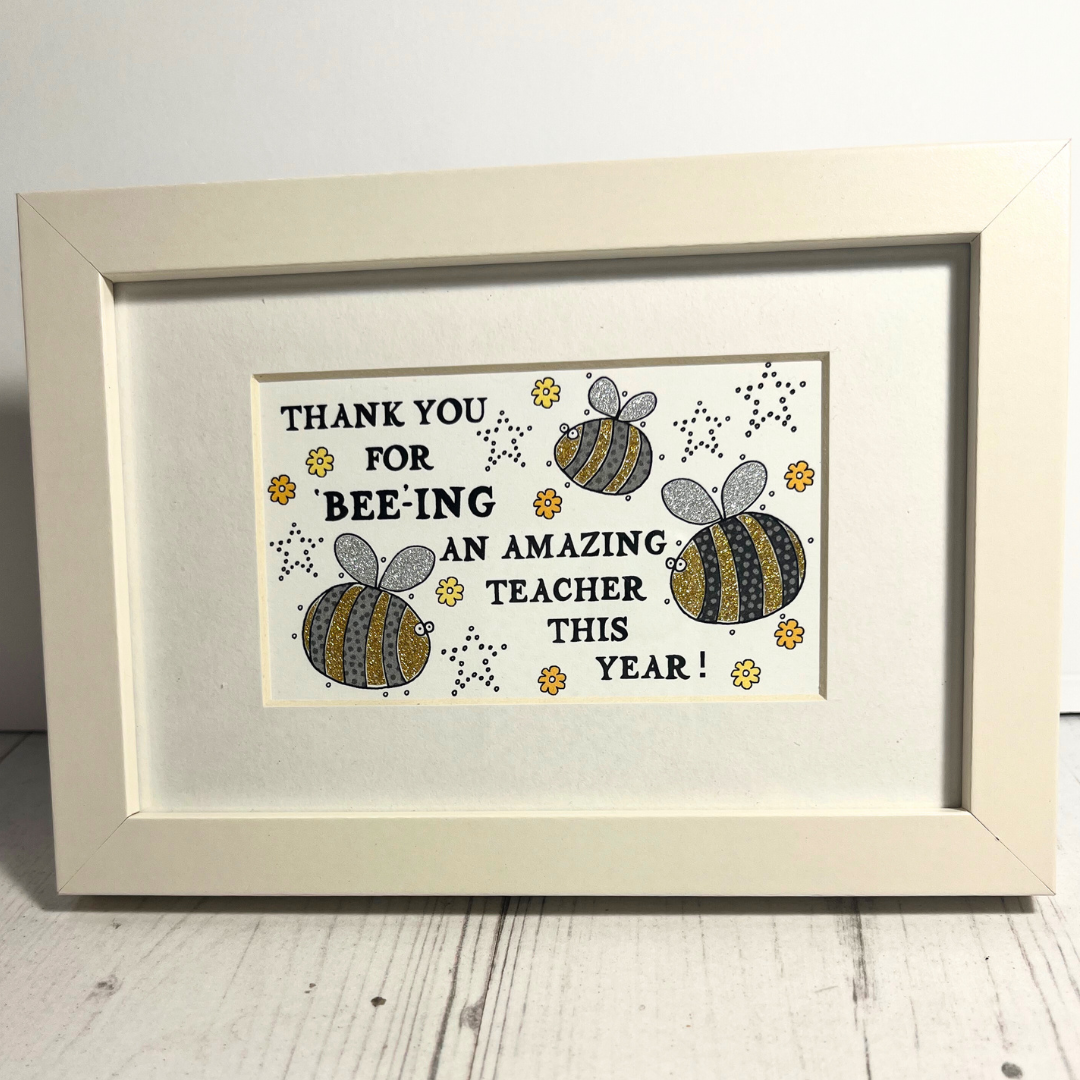 <!-- 001 --> Framed Thank You For Bee-ing An Amazing Teacher Print