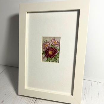  Framed Pyrethrum Embroidery