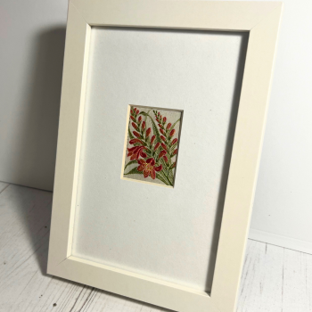 Framed Montbretia Embroidery