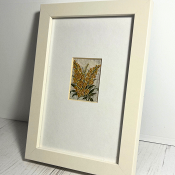  Framed Antirrhinum Embroidery