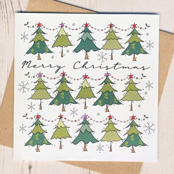 Pack of Five Christmas Trees Cards