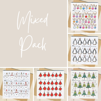 Mixed Pack of Five Christmas Cards
