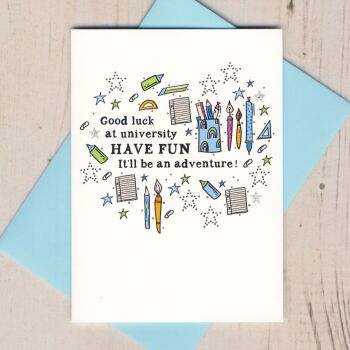  Good Luck At University Card