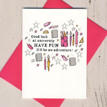  Good Luck At University Card