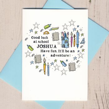  Personalised Good Luck At School Card