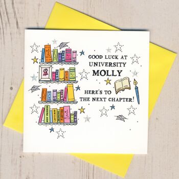  Personalised Good Luck At University Card