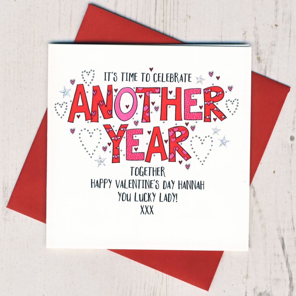 <!-- 000    -->Personalised Another Year Valentines Card