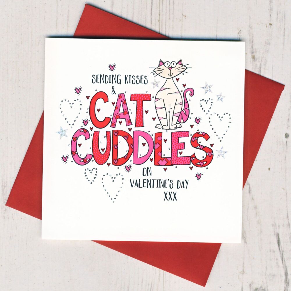 <!-- 003 -->Cat Cuddles Valentines Card