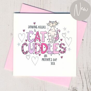 Cat Cuddles Mother's Day Card