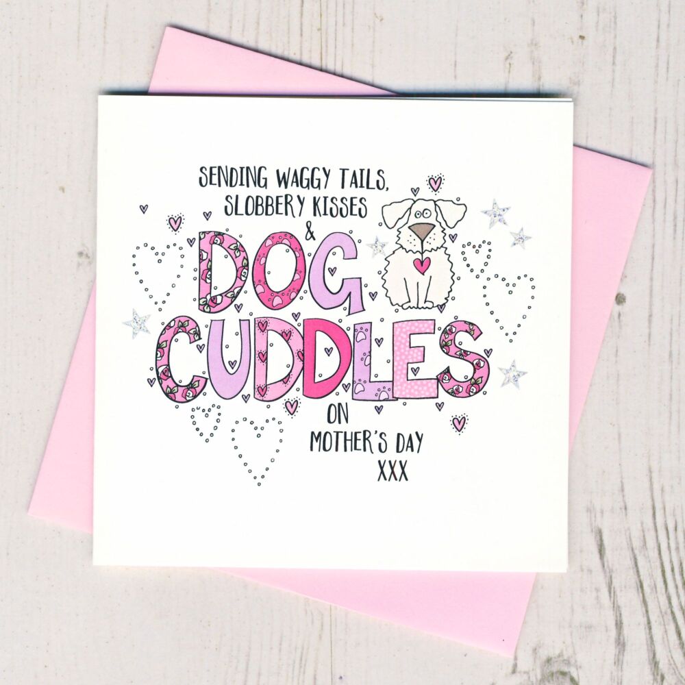 <!-- 035 -->Dog Cuddles Mother's Day Card