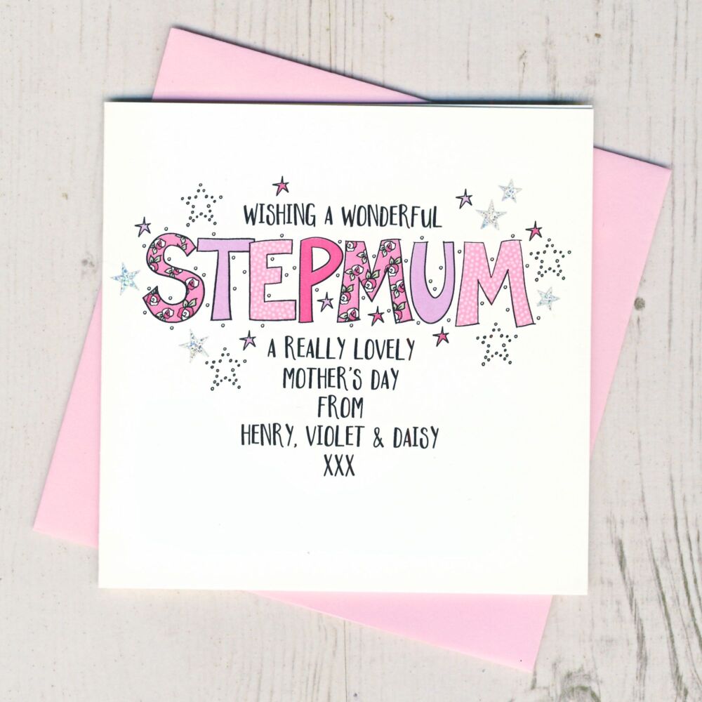 <!-- 049-->Personalised Stepmum Mother's Day Card