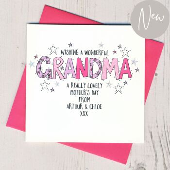 Personalised Grandma Mother's Day Card