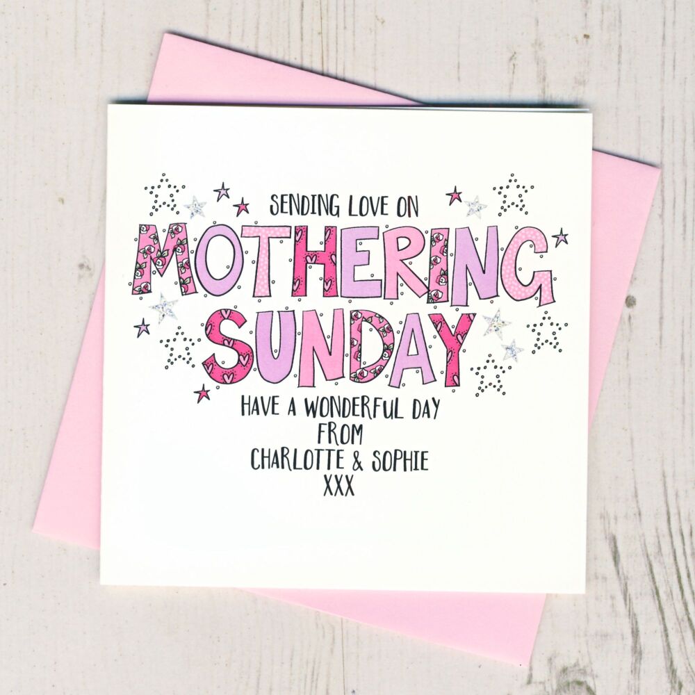 <!-- 053 --> Personalised Mothering Sunday Card