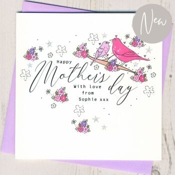 Personalised Birds Mother's Day Card