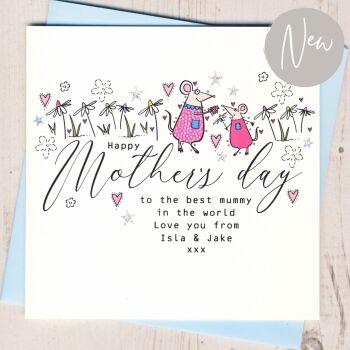 Personalised Mummy Mouse Mother's Day Card