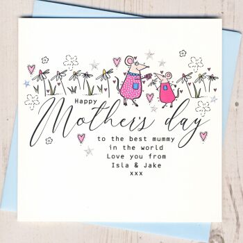 Personalised Mummy Mouse Mother's Day Card