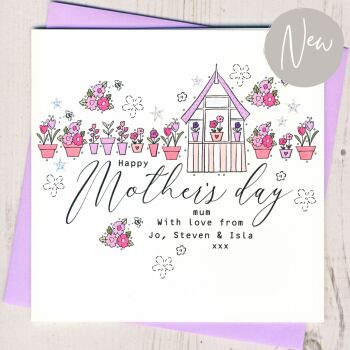 Personalised Greenhouse Mother's Day Card