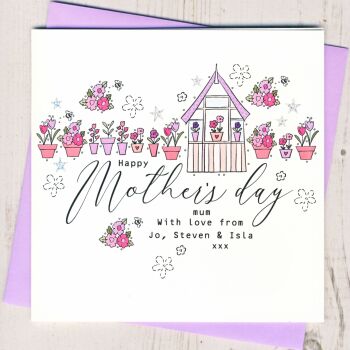 Personalised Greenhouse Mother's Day Card