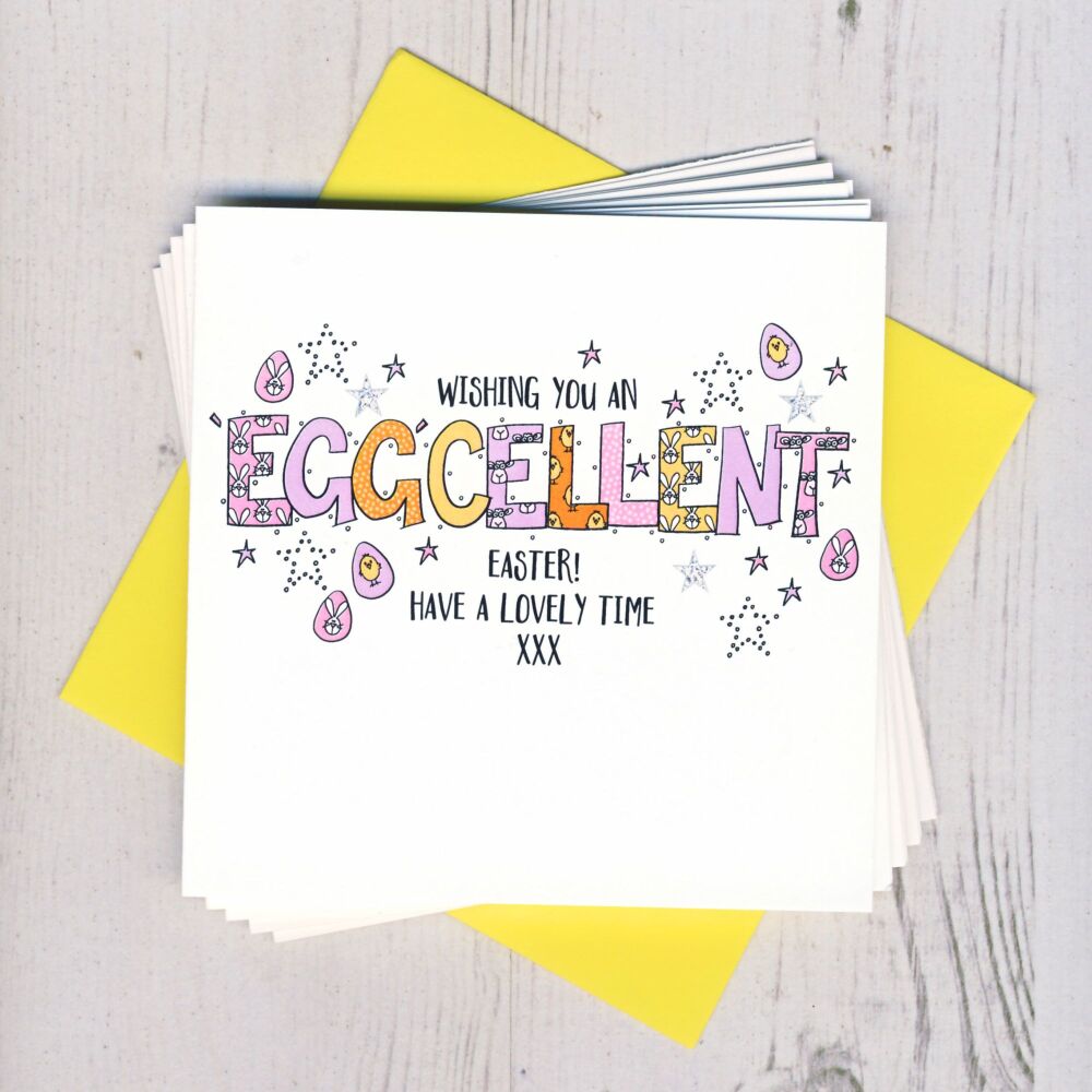 <!-- 013 -->Pack of Five Eggcellent Easter Cards