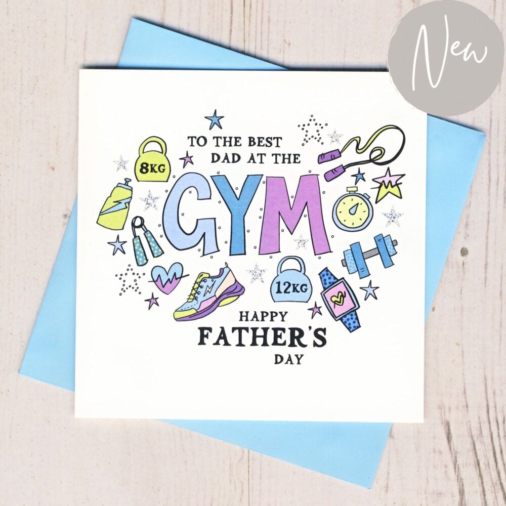 <!-- 005 -->Gym Dad Father's Day Card