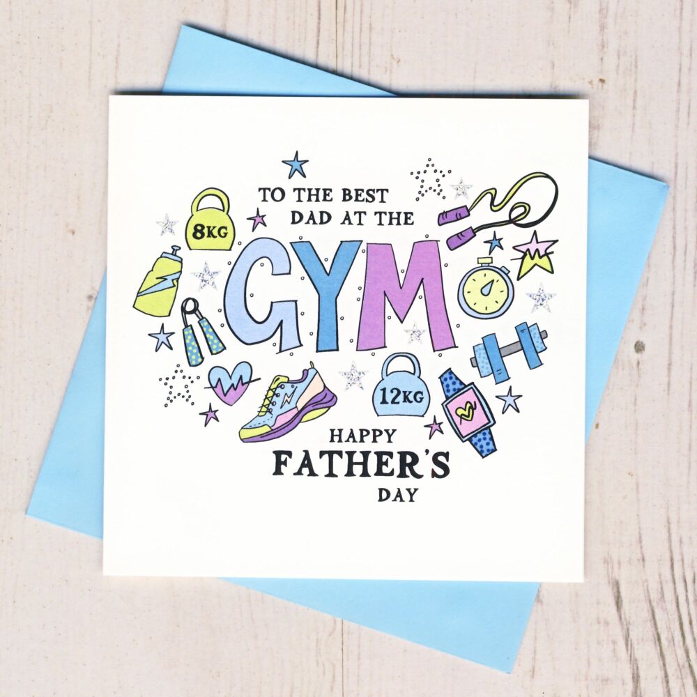 <!-- 005 -->Gym Dad Father's Day Card