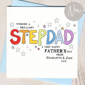 Personalised Stepdad Father's Day Card