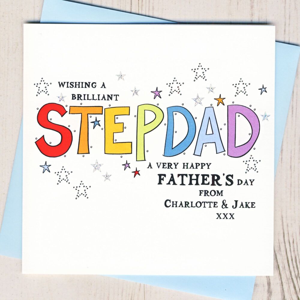<!-- 006 -->Personalised Stepdad Father's Day Card