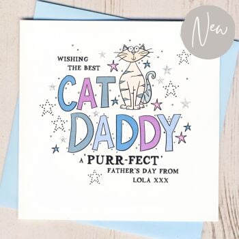 Personalised Cat Daddy Father's Day Card
