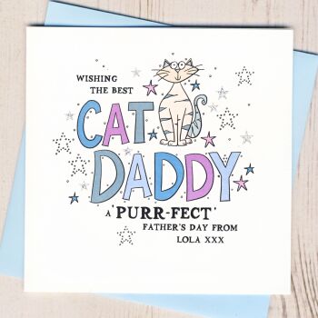 Personalised Cat Daddy Father's Day Card