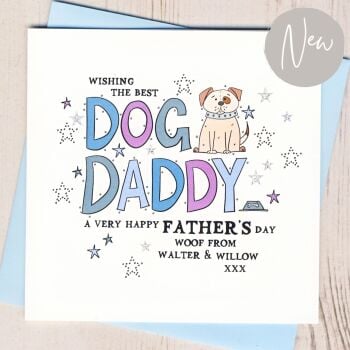 Personalised Dog Daddy Father's Day Card