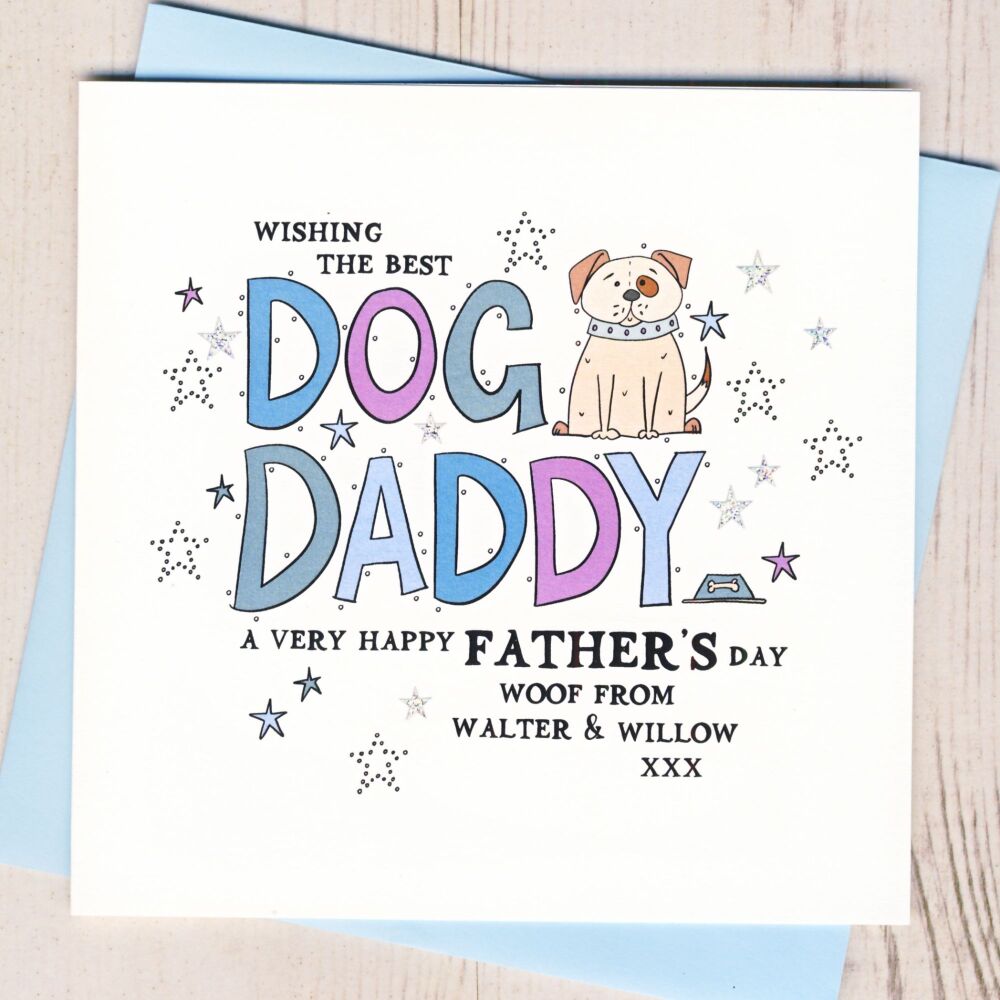 Personalised Dog Daddy Father's Day Card