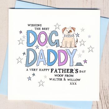 Personalised Dog Daddy Father's Day Card