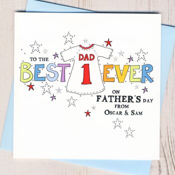 Personalised Number One Father's Day Card