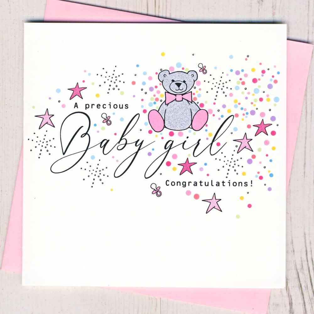 <!-- 026 -->New Baby Girl Card