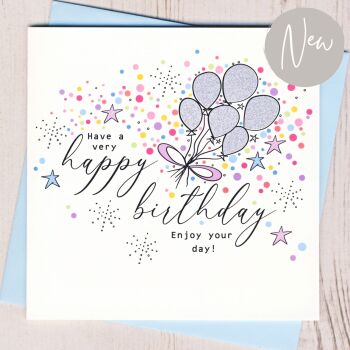  Birthday Balloons Card