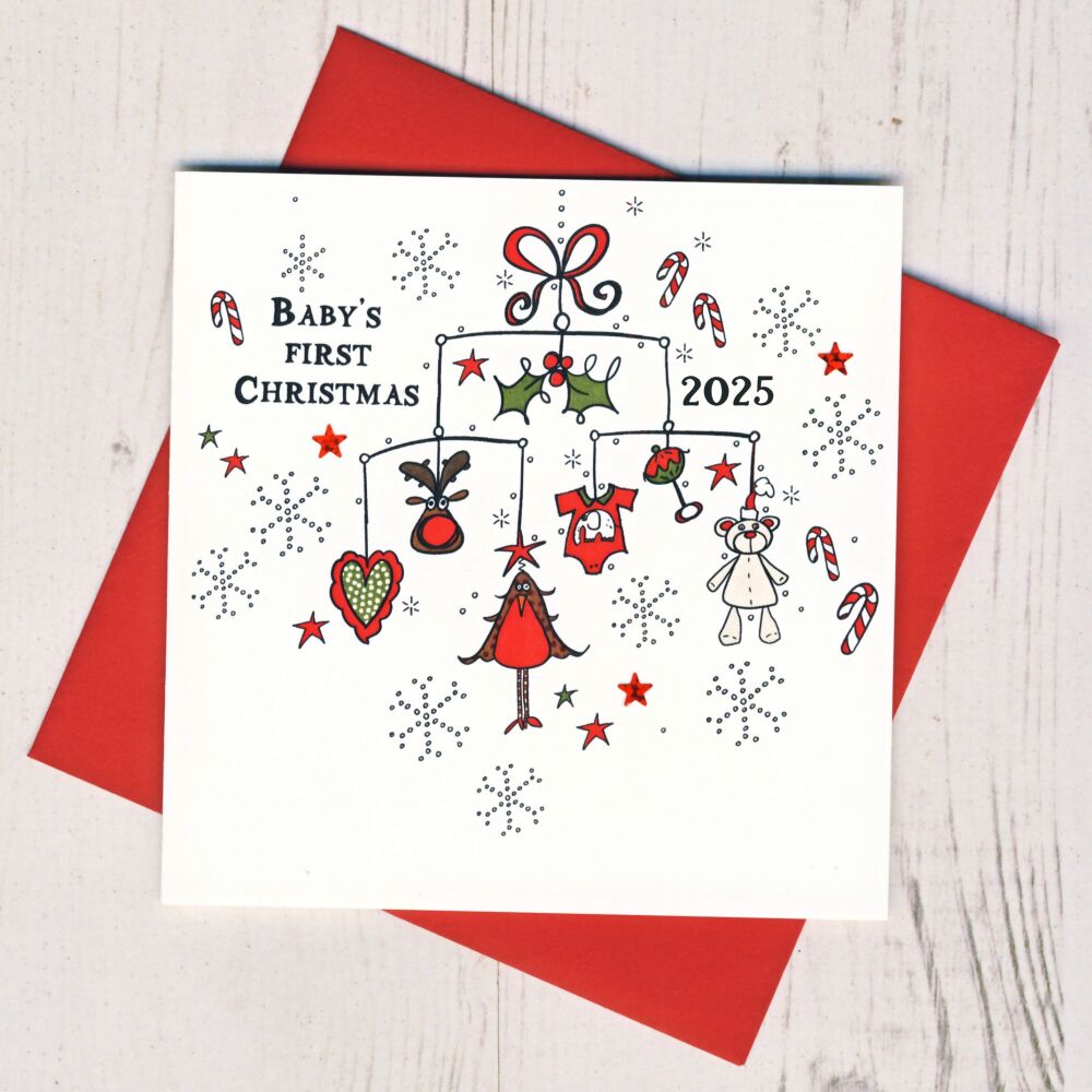 <!-- 009--> Baby's First Christmas Card
