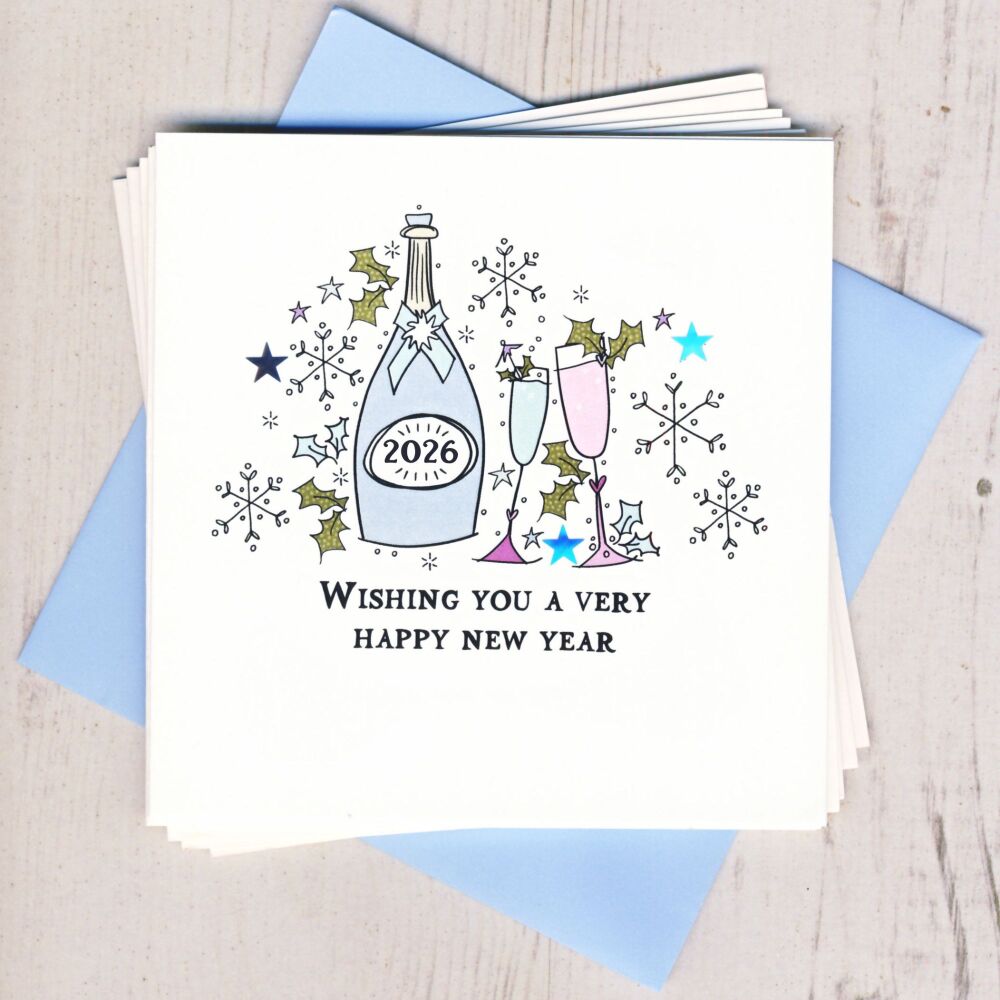 Pack of Five Happy New Year Cards