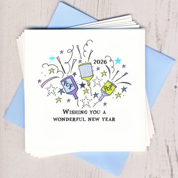 Pack of Five Happy New Year Cards