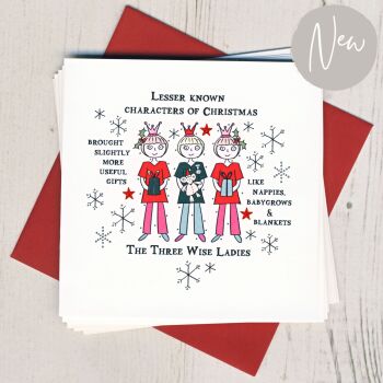 Pack of Five Three Wise Ladies Christmas Cards