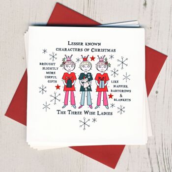 Pack of Five Three Wise Ladies Christmas Cards