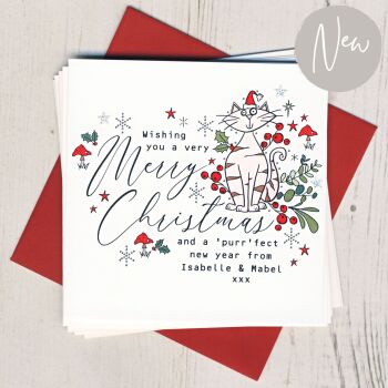 Personalised Christmas Cat Cards