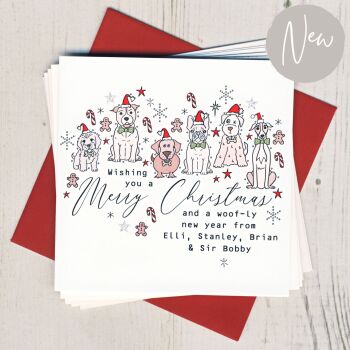 Personalised Christmas Dogs Cards