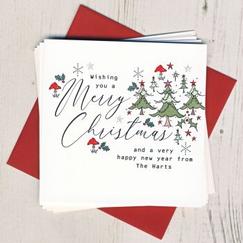 Personalised Christmas Tree Cards