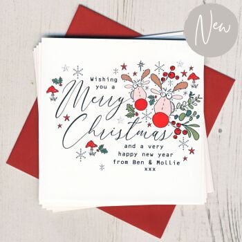 Personalised Christmas Reindeer Cards